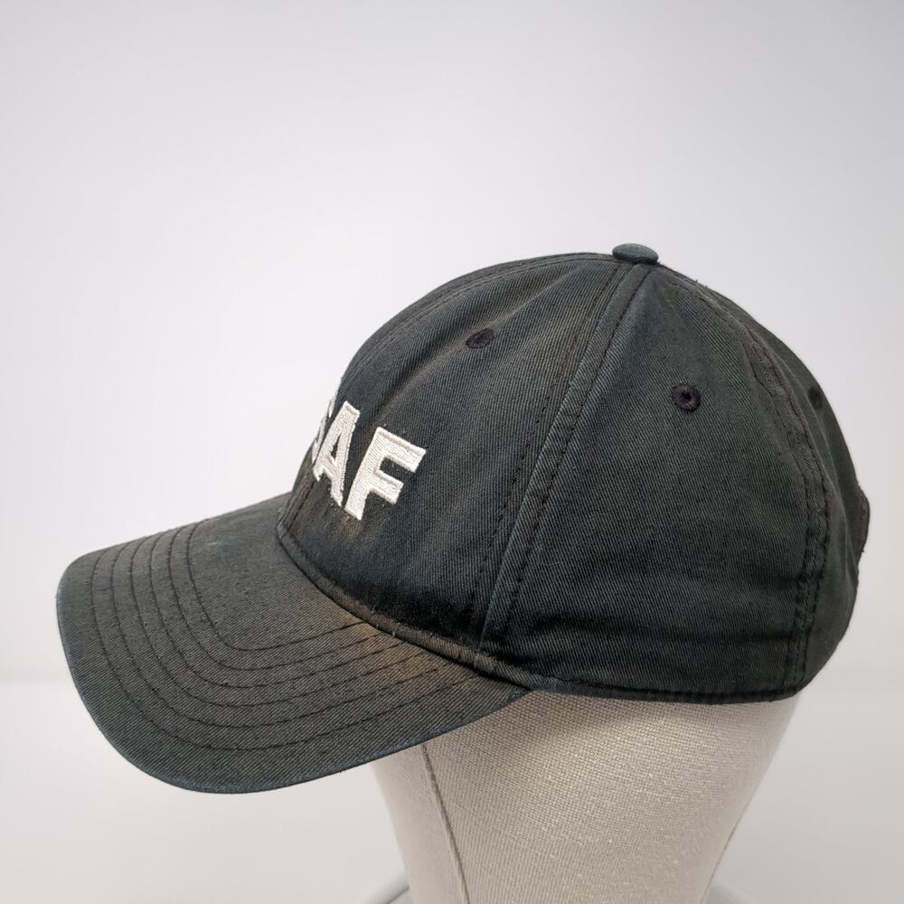 Usaf Strapback Hat Solid Black One Size Adjustabl… - image 3
